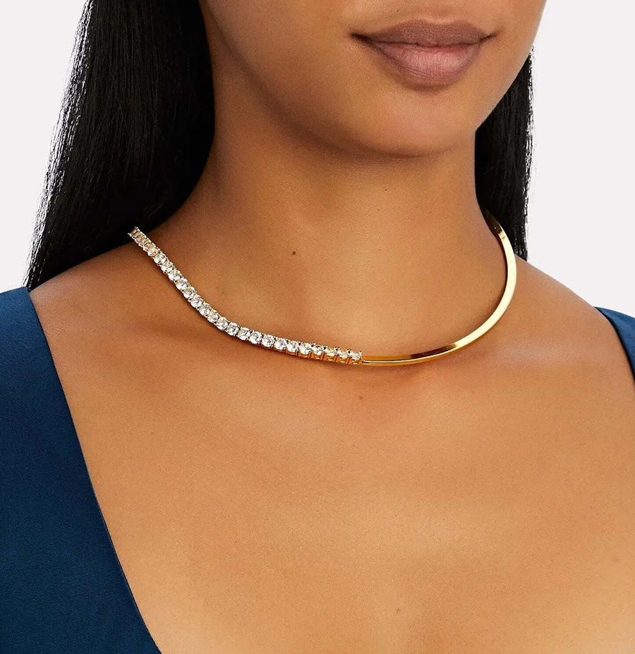 Anik Half Tennis Necklace - Image 3