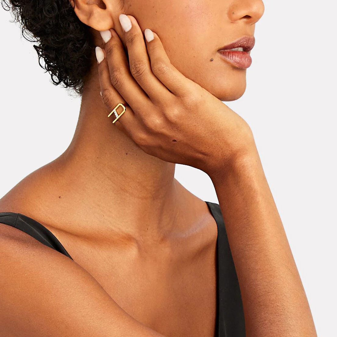 Ariella Chunky Initial Ring - Image 4