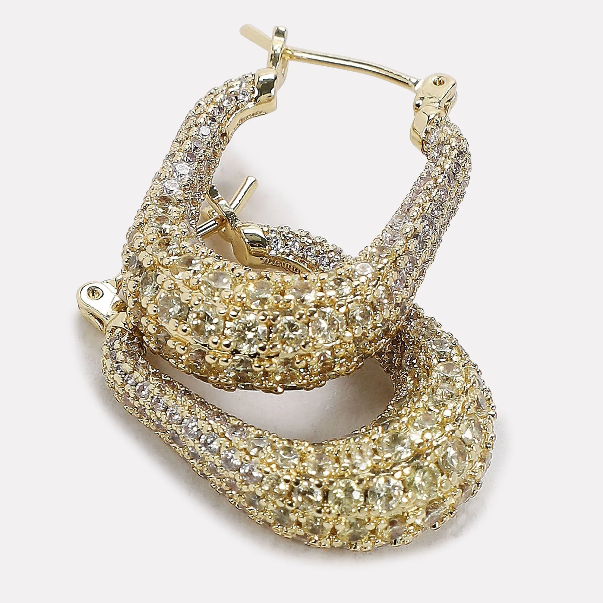 Cybele Crystal Hoop Earrings - Image 3