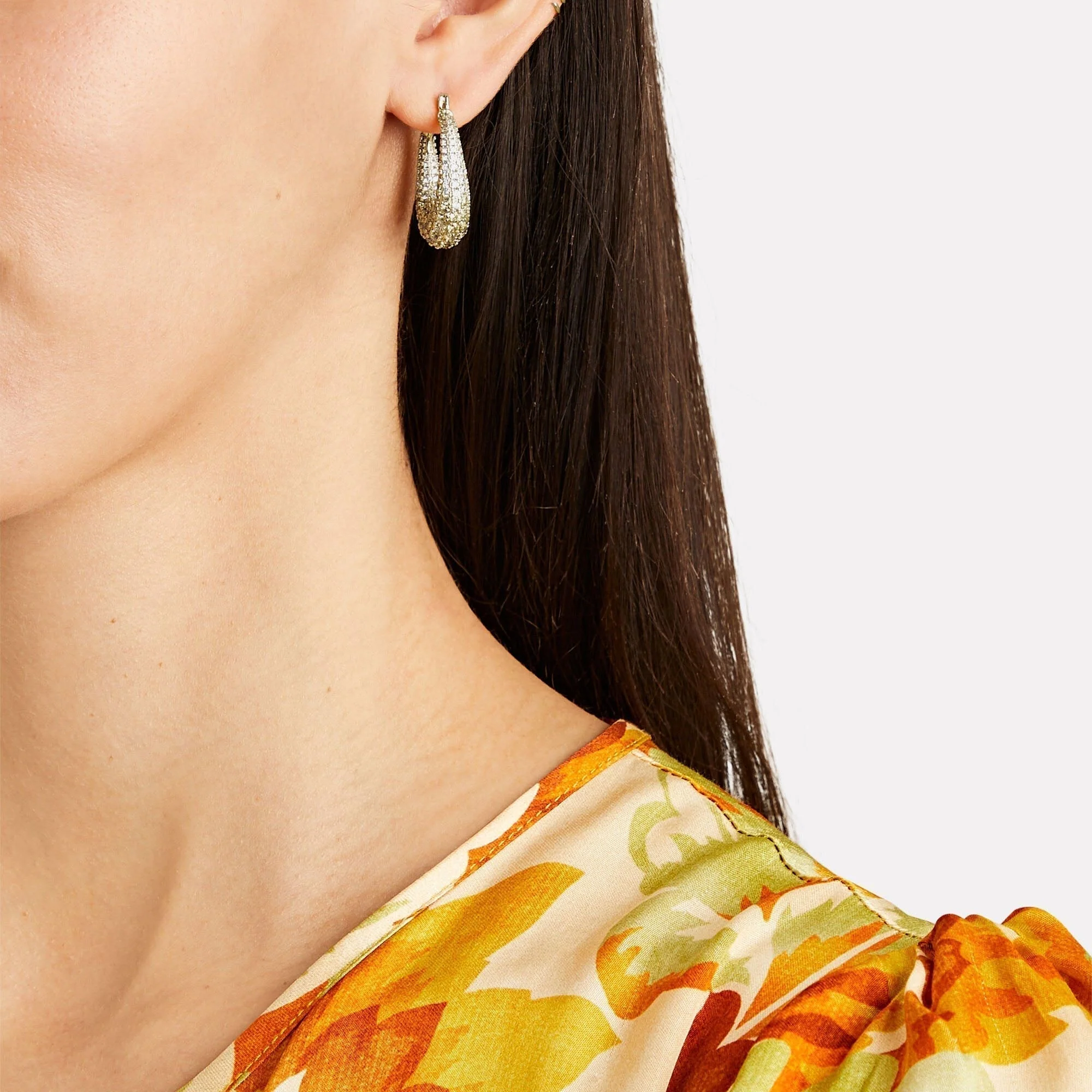 Cybele Crystal Hoop Earrings - Image 4