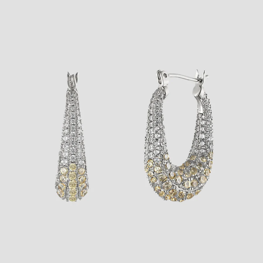 Cybele Crystal Hoop Earrings - Image 5