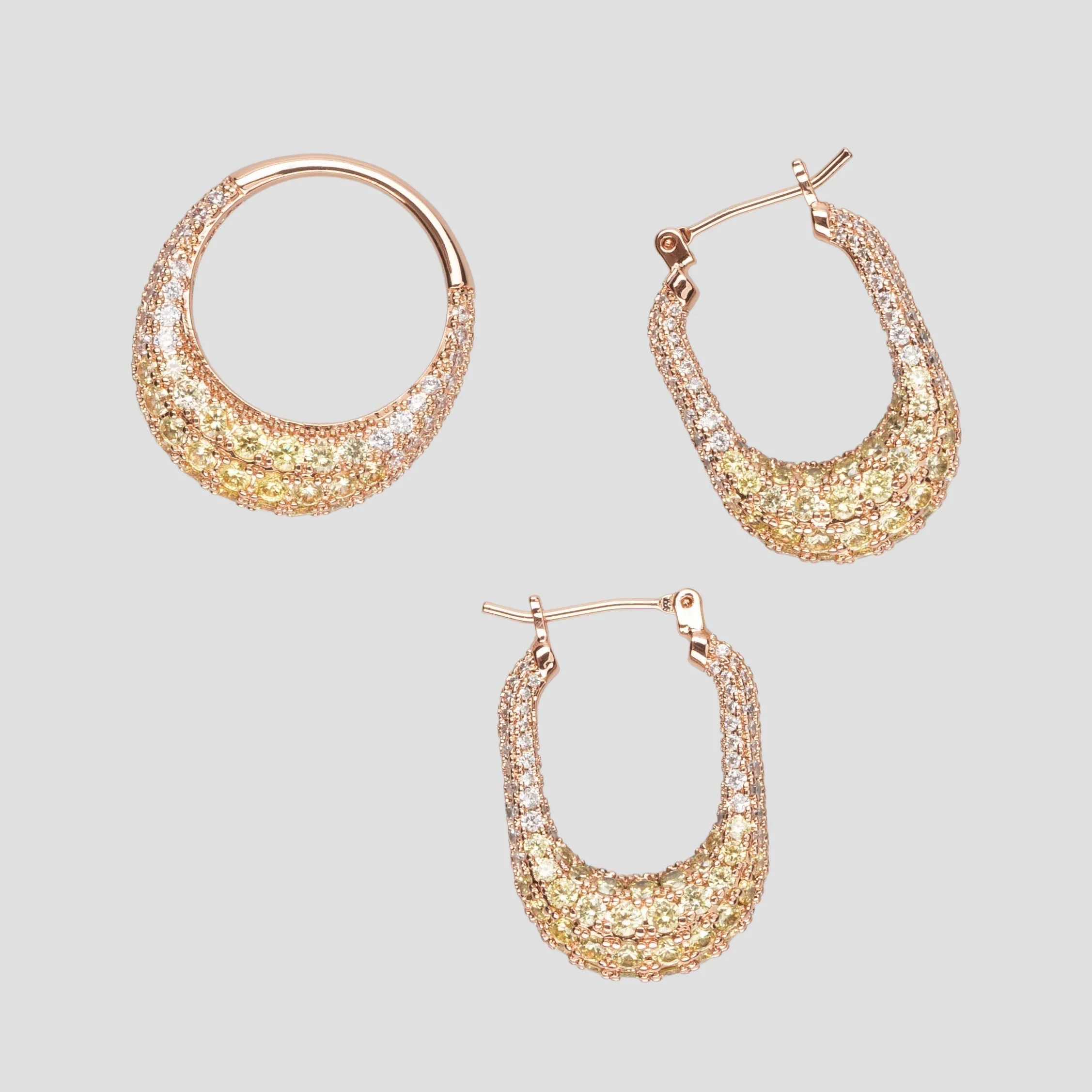 Cybele Crystal Hoop Earrings - Image 6