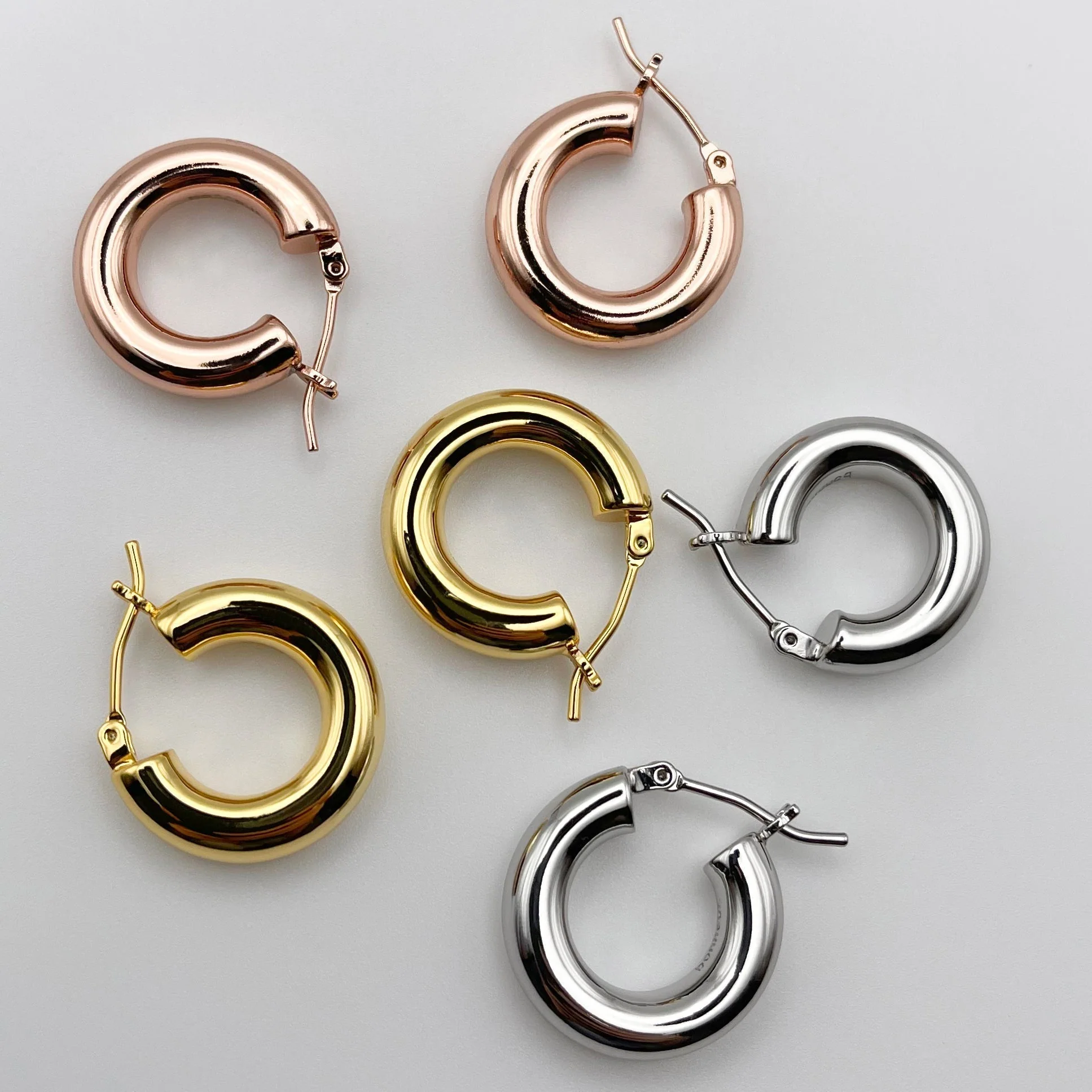 Holly Hollow Hoop Earrings - Image 3