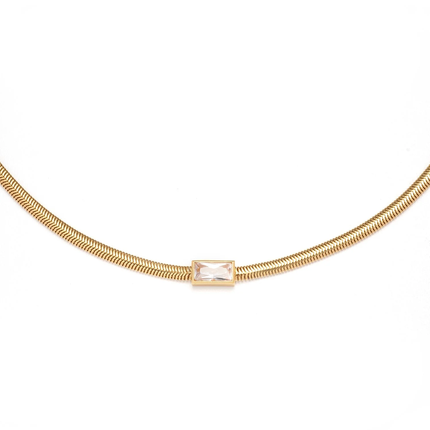 Igi Gold Snake Chain Necklace - Image 4
