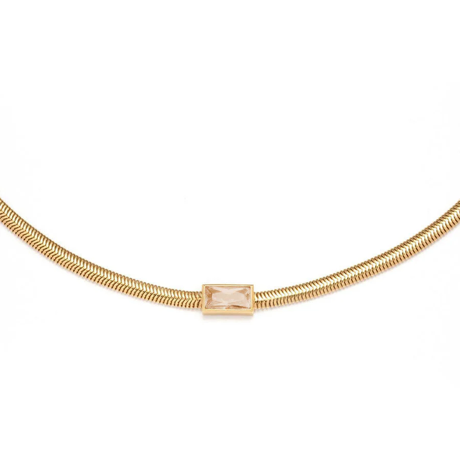 Igi Gold Snake Chain Necklace - Image 6