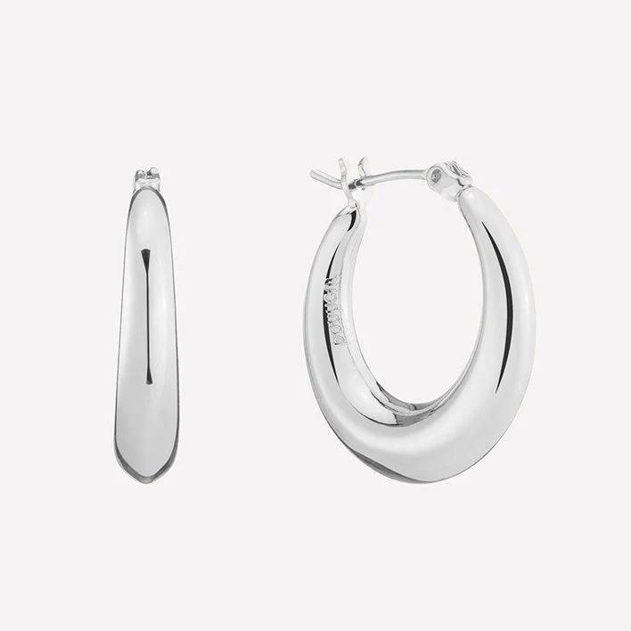 Puffed Hoop Earrings - Image 4